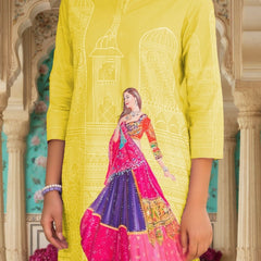 Women A-Line Rayon Co-ord Set With Digital Print