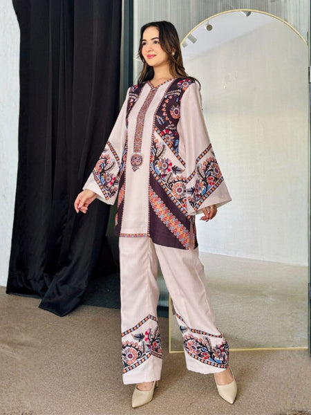 Women A-Line Rayon Co-ord Set with Digital Print