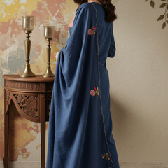 Women's Chanderi Silk Embroidered Kurta Pant & Dupatta Set