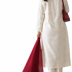 Women's Karishma Cotton Straight Kurta Pant Set With Nazmeen Dupatta