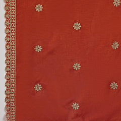 Women's Muslin Silk Embroidered Kurta Pant Dupatta Set