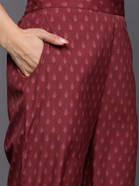 Women's Printed Cotton Straight Kurta With Pant & Printed Cotton Dupatta Set