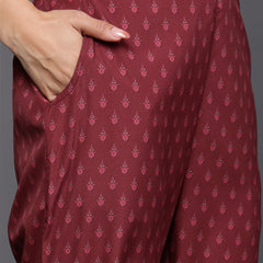 Women’s Heavy Cotton Printed Kurta Set With Stitched Bottom & Dupatta