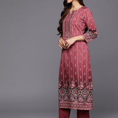 Women’s Heavy Cotton Printed Kurta Set With Stitched Bottom & Dupatta